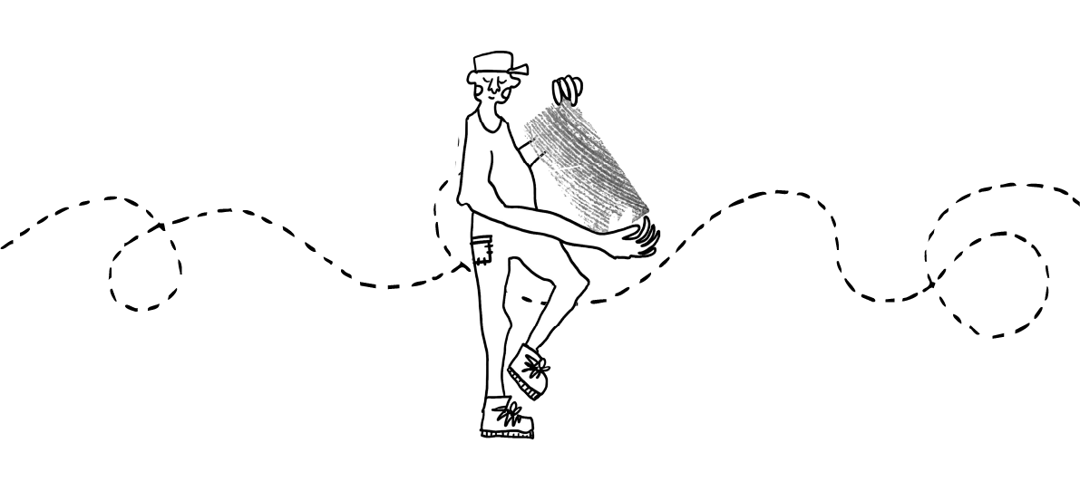 cheerful illustration of a person happy with their wood